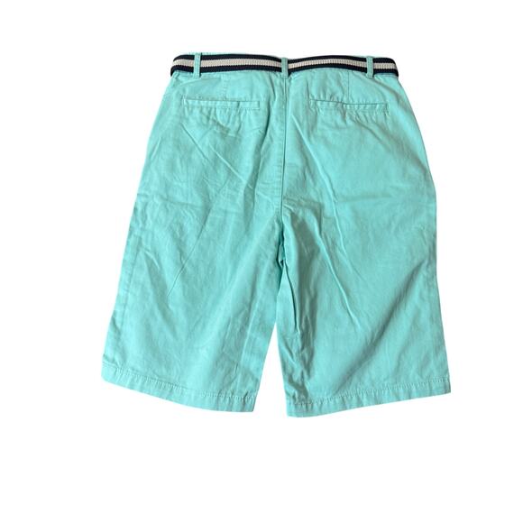 NWT Place SZ 16 Shorts Turquoise Light Blue w Belt Adjustable 10” Inseam Preppy - Picture 2 of 7